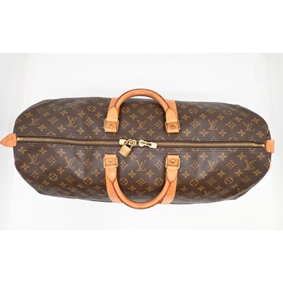 Louis Vuitton Monogram Keepall 55 Authentic Duffle Travel Bag Vintage Boston Bag - Picture 4 of 16